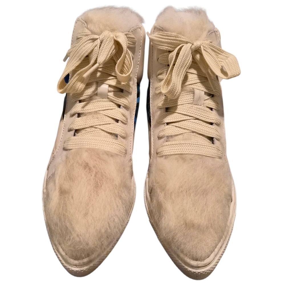 Coach C203 Chalk Suede High-Top Sneakers 6.5 - New In Box - Picture 4 of 7